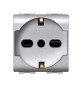 LIFE 4050 TEC PRESA SCHUKO BIPASSO ARGENTO SATIN