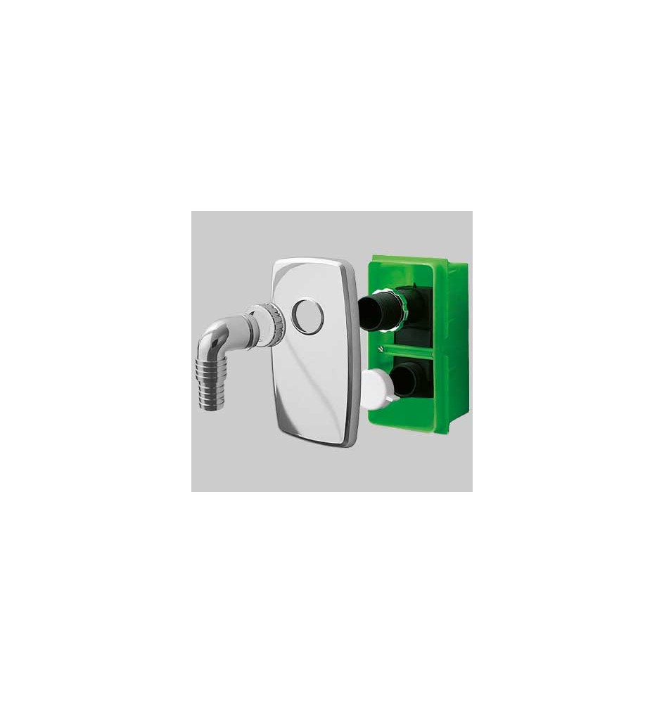 SIFONE INCASSO PER LAVATRICE COMPACT - Con piastra Cromata