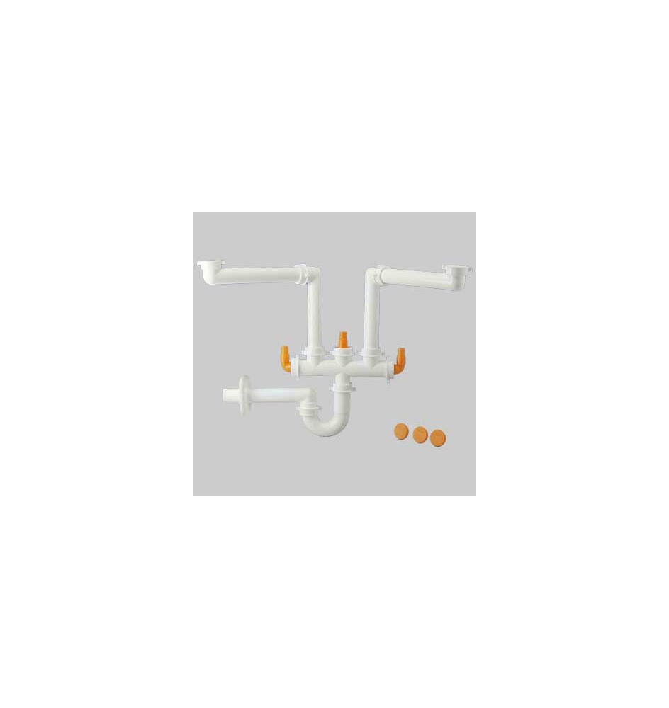 SIFONE 2 VIE 'SPAZIO 2' - 1"1/2 Tubo scarico P.P. Ø 40