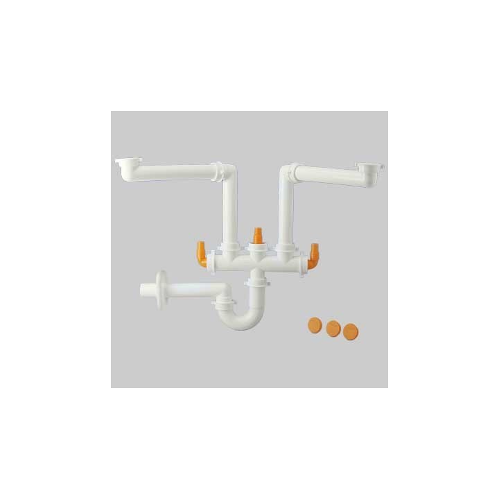 SIFONE 2 VIE 'SPAZIO 2' - 1"1/2 Tubo scarico P.P. Ø 40