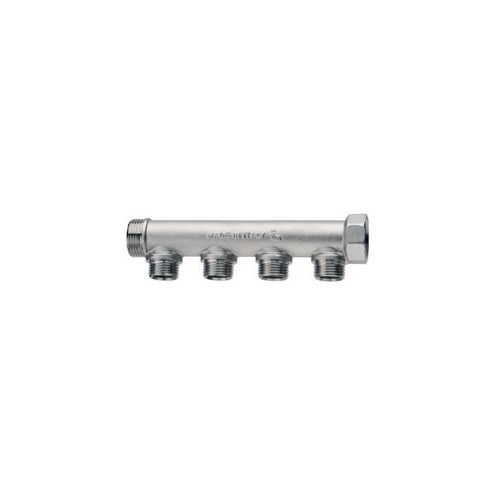 COLLETTORE DI DISTRIBUZIONE COMPONIBILE NICHELATO 3/4" x 3 deriv. 1/2