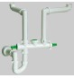 SIFONE LAVELLO SALVASPAZIO 2 VIE - 1"1/2 Autopulente