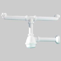 Sifone 2 vie PVC 'MARIPLAST' - 1" 1/2