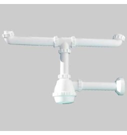 Sifone 2 vie PVC 'MARIPLAST' - 1" 1/2