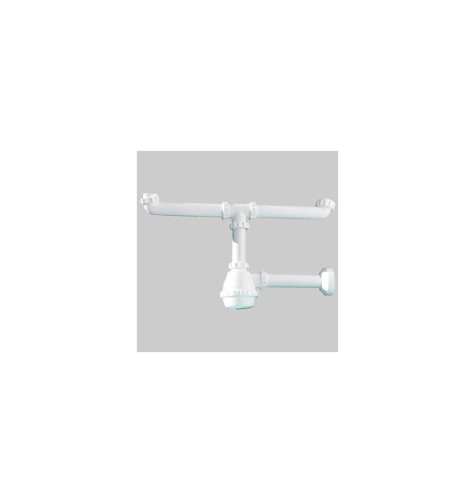 Sifone 2 vie PVC 'MARIPLAST' - 1" 1/2