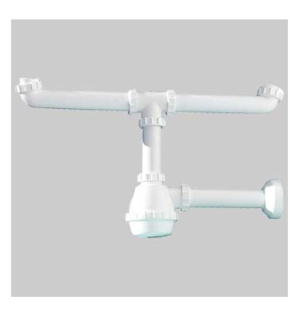 Sifone 2 vie PVC 'MARIPLAST' - 1" 1/2