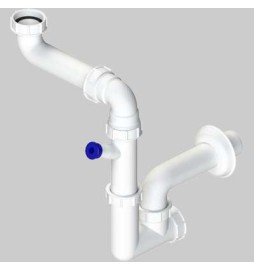 SIFONE PER LAVELLO A 1 VIA SALVASPAZIO ISPEZIONABILE - 1"1/2 - DN 40