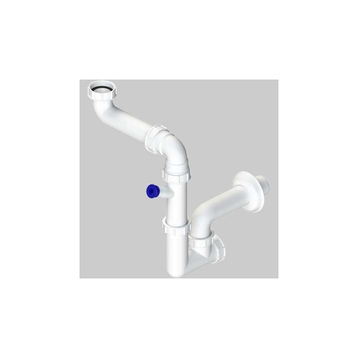 SIFONE PER LAVELLO A 1 VIA SALVASPAZIO ISPEZIONABILE - 1"1/2 - DN 40
