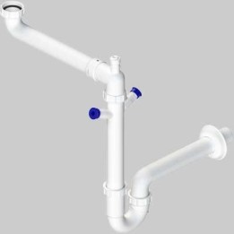 SIFONE PER LAVELLO A 1 VIA SLAVASPAZIO AUTOPULENTE "2K" - 1"1/2 - DN 40