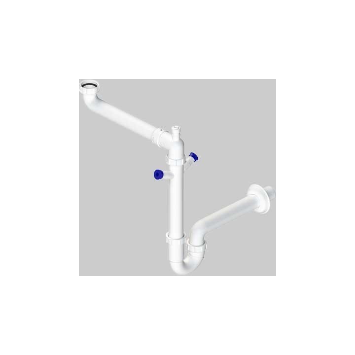 SIFONE PER LAVELLO A 1 VIA SLAVASPAZIO AUTOPULENTE "2K" - 1"1/2 - DN 40