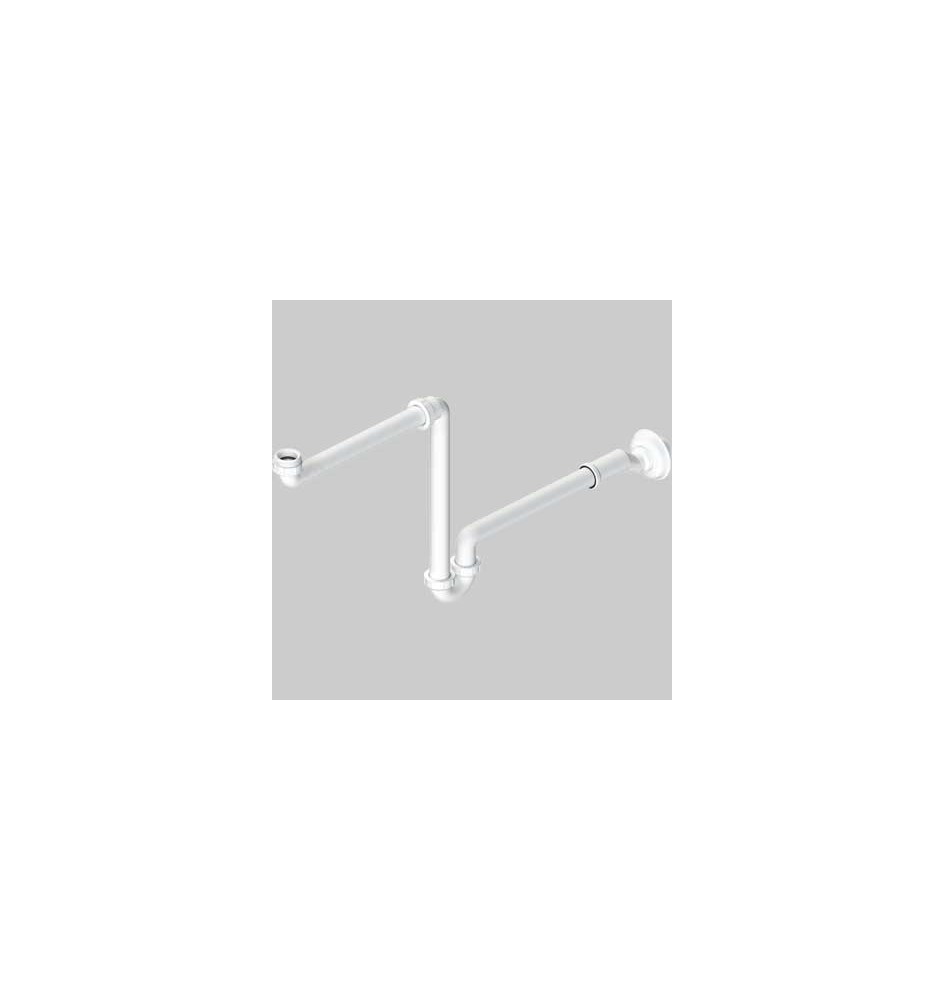 SIFONE PER LAVABO AUTOPULENTE SALVASPAZIO CON ECCENTRICO - 1" - 1"1/4 x DN 32-40