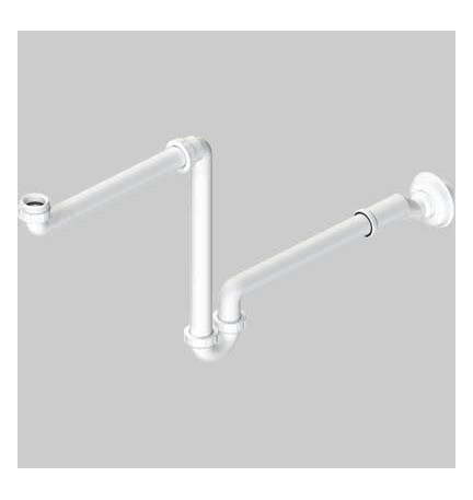 SIFONE PER LAVABO AUTOPULENTE SALVASPAZIO CON ECCENTRICO - 1" - 1"1/4 x DN 32-40