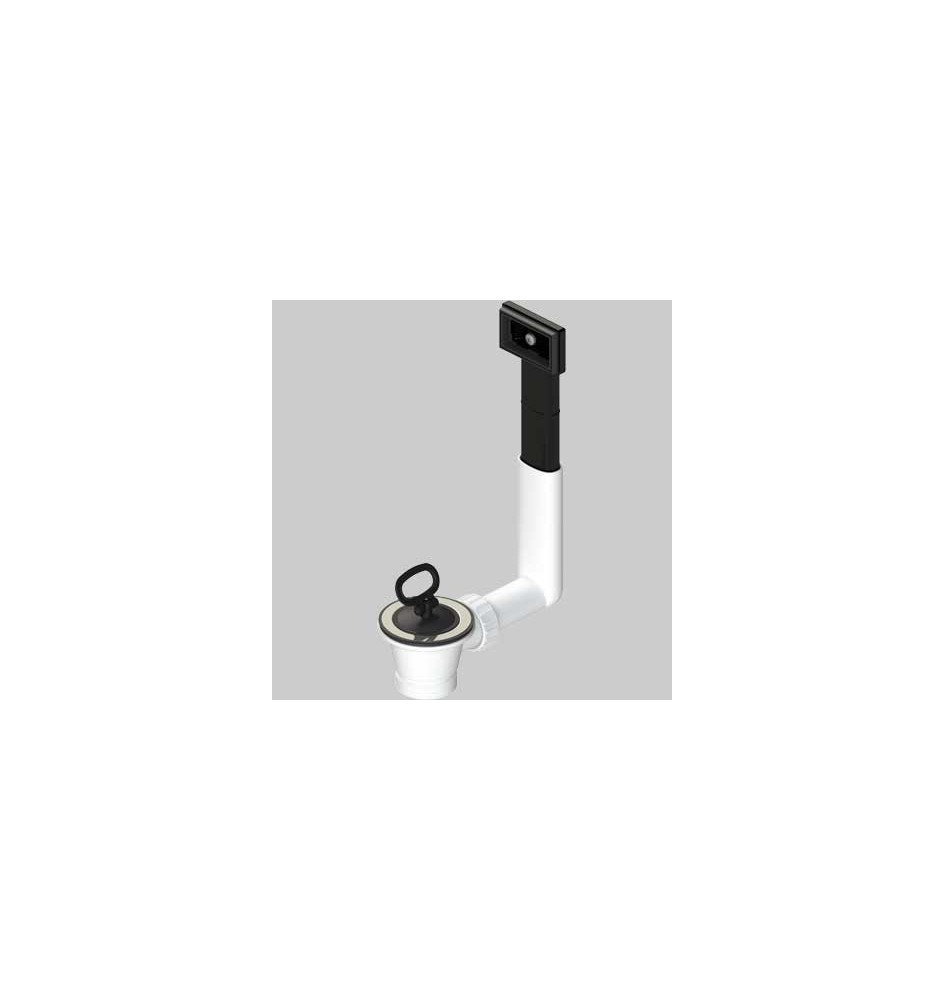 PILETTA IN PVC PER LAVELLI INOX CON TROPPO PIENO - 1"1/2 - Ø 70
