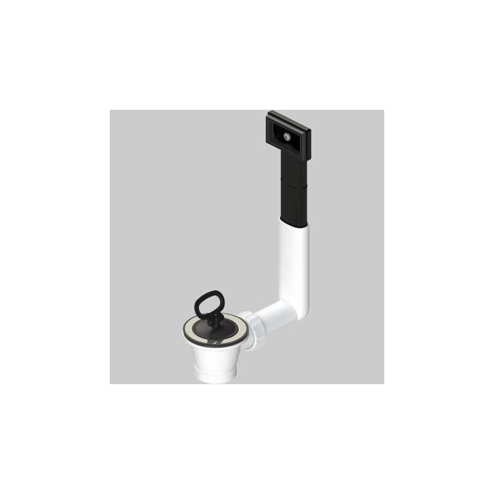 PILETTA IN PVC PER LAVELLI INOX CON TROPPO PIENO - 1"1/2 - Ø 70