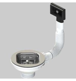 PILETTA TAPPO QUADRATO "MULTI STYLE" LUCIDA CON TROPPO PIENO RETTANGOLARE - Finitura lucida
