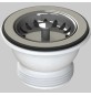 PILETTA PER LAVELLI INOX E SINTETICI CON TAPPO CESTELLO - Ø 70- 1"1/2