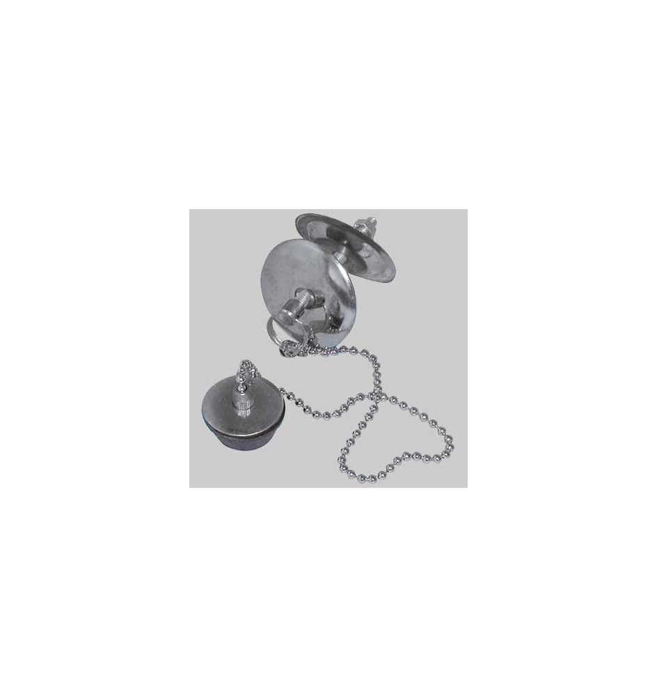 TAPPO IN GOMMA CON COPRIFORO INOX - Ø 27