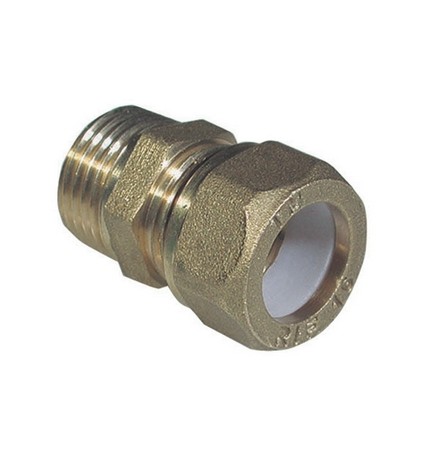 NIPPLE MASCHIO BICONO PER RAME CON OGIVA TEFLON TIEMME 1/2 x 22