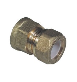 NIPPLE FEMMINA BICONO PER RAME CON OGIVA TEFLON TIEMME 3/8 x 10