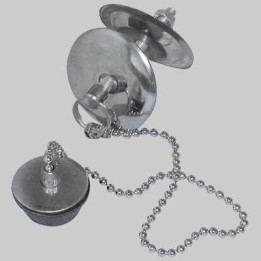 TAPPO IN GOMMA CON COPRIFORO INOX - Ø 31