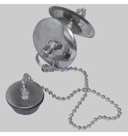 TAPPO IN GOMMA CON COPRIFORO INOX - Ø 31