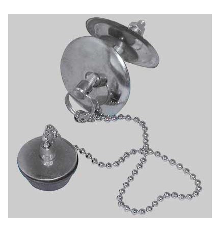 TAPPO IN GOMMA CON COPRIFORO INOX - Ø 31