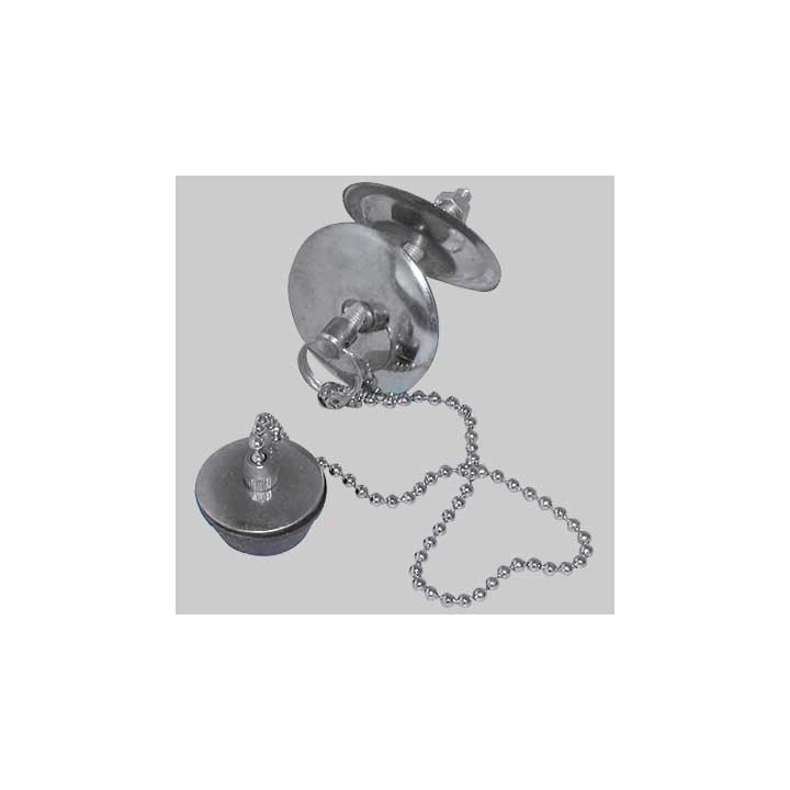 TAPPO IN GOMMA CON COPRIFORO INOX - Ø 31