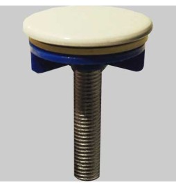 TAPPO COPRIFORO IN OTTONE BIANCO - Ø 50