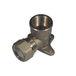 GOMITO CON FLANGIA PER RAME CON OGIVA TEFLON TIEMME 3/8 x 12