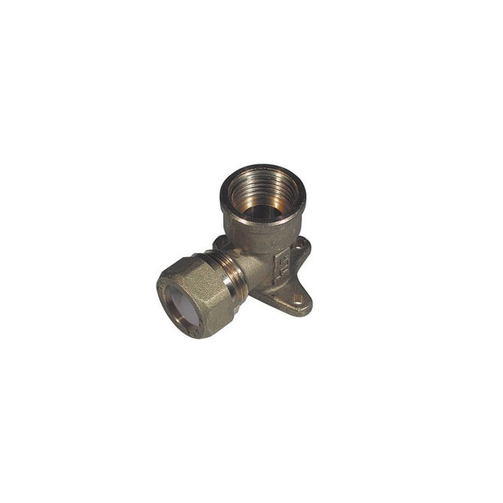 GOMITO CON FLANGIA PER RAME CON OGIVA TEFLON TIEMME 3/8 x 12