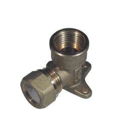 GOMITO CON FLANGIA PER RAME CON OGIVA TEFLON TIEMME 1/2 x 16