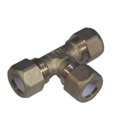 TEE CON TRE DADI PER RAME CON OGIVA TEFLON TIEMME 1/2 x 16