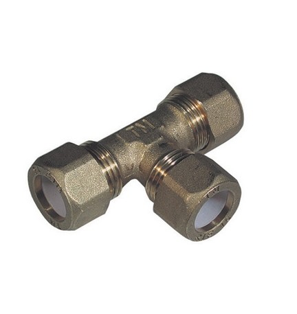 TEE CON TRE DADI PER RAME CON OGIVA TEFLON TIEMME 1/2 x 16