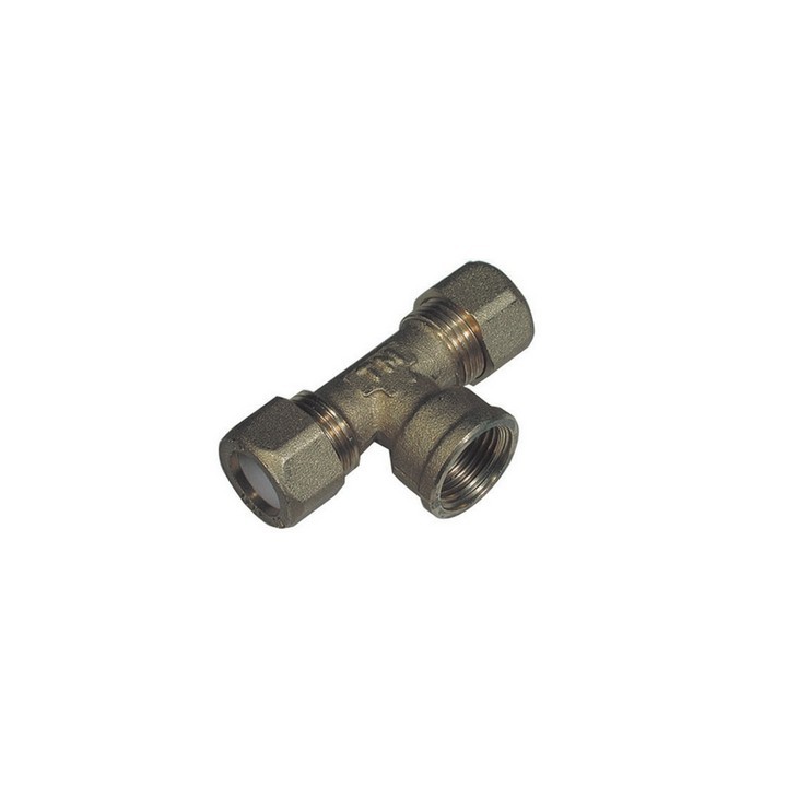 TEE FEMMINA PER RAME CON OGIVA TEFLON TIEMME 1/2 x 16