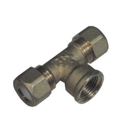 TEE FEMMINA PER RAME CON OGIVA TEFLON TIEMME 3/4 x 22