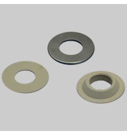 SET GUARNIZIONI 3 PEZZI IN GOMMA BIANCA BORDO ALTO - 1"1/4