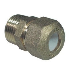 NIPPLE MASCHIO BICONO PER RAME CON OGIVA TEFLON TIEMME 1/2 x 10R