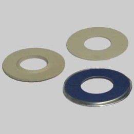 SET GUARNIZIONI 3 PEZZI IN GOMMA BIANCA BORDO BASSO - 1"1/4