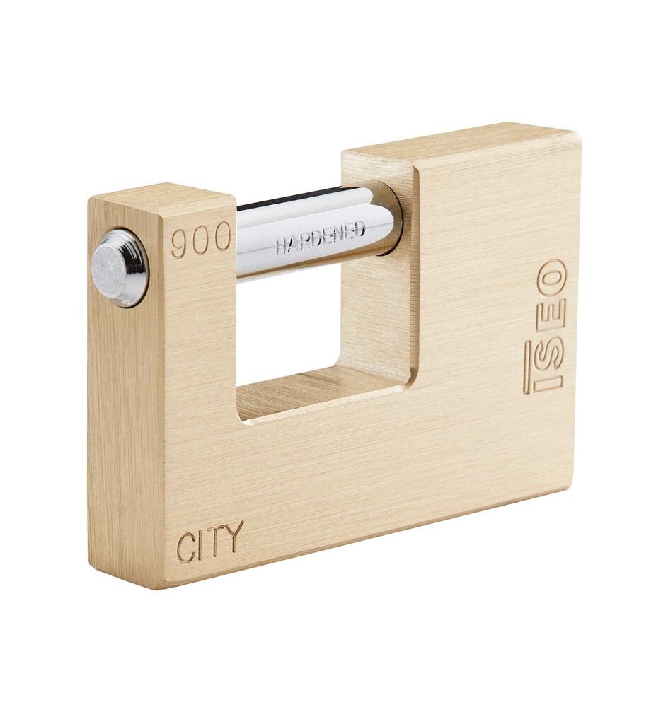ISEO P740 LUCCHETTO CITY P/SERRANDA KA 90MM OTTONE