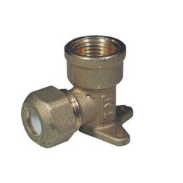 GOMITO CON FLANGIA PER RAME CON OGIVA TEFLON TIEMME 1/2 x 12R