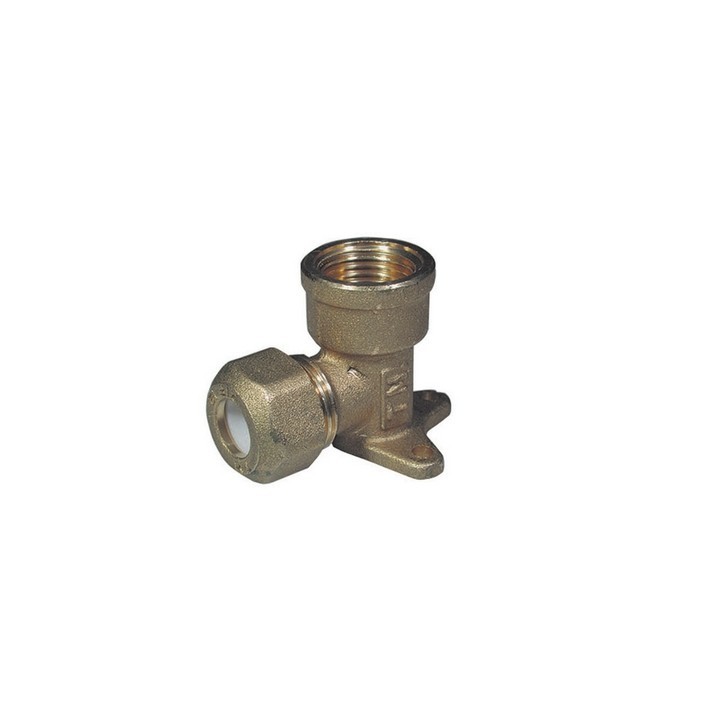 GOMITO CON FLANGIA PER RAME CON OGIVA TEFLON TIEMME 3/4 x 16R