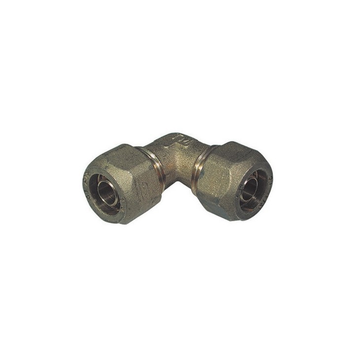 GOMITO A 90° DOPPIO PER TUBO COBRA-PEX 15 x 15