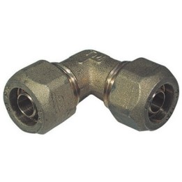 GOMITO A 90° DOPPIO PER TUBO COBRA-PEX 18 x 18