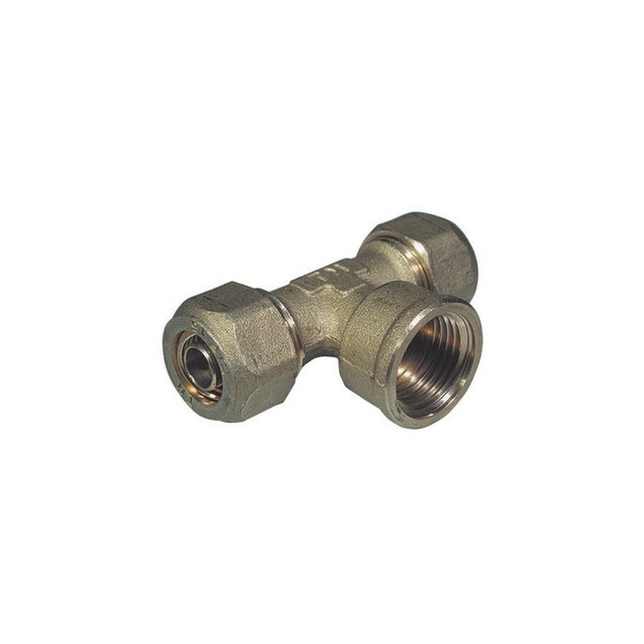 RACCORDO A T FEMMINA PER TUBO COBRA-PEX 1/2 x 15