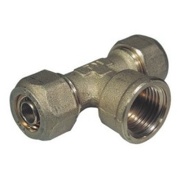 RACCORDO A T FEMMINA PER TUBO COBRA-PEX 3/4 x 22
