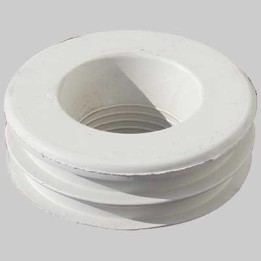 MORSETTO PER WC IN GOMMA BIANCA - mm 60 per canotti Ø 30÷32