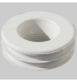 MORSETTO PER WC IN GOMMA BIANCA - mm 60 per canotti Ø 30÷32