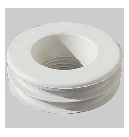 MORSETTO PER WC IN GOMMA BIANCA - mm 60 per canotti Ø 30÷32