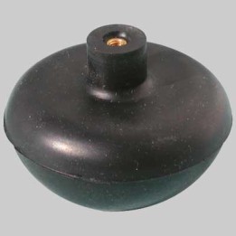 SFERA IN GOMMA CON NOTTOLINO OTTONE - mm 64,5