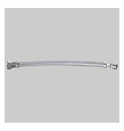 FLESSIBILE IN ACCIAIO INOX 3/8 M X 1/2 F - cm 35